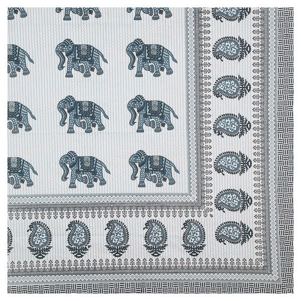 Sanganeri  Cotton Bedsheet with two pillow covers, featuring  ethnic pattern.
