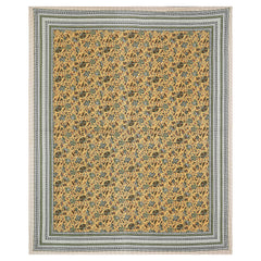 Sanganeri Hand Block Printed Bedsheet with pillow covers, likely made of cotton with two plow covers