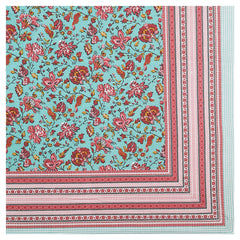 Sanganeri Hand Block Printed Bedsheet with pillow covers, likely made of cotton with two plow covers