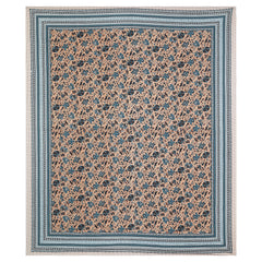 Sanganeri  Printed Bedsheet with pillow covers, likely made of cotton with two plow covers