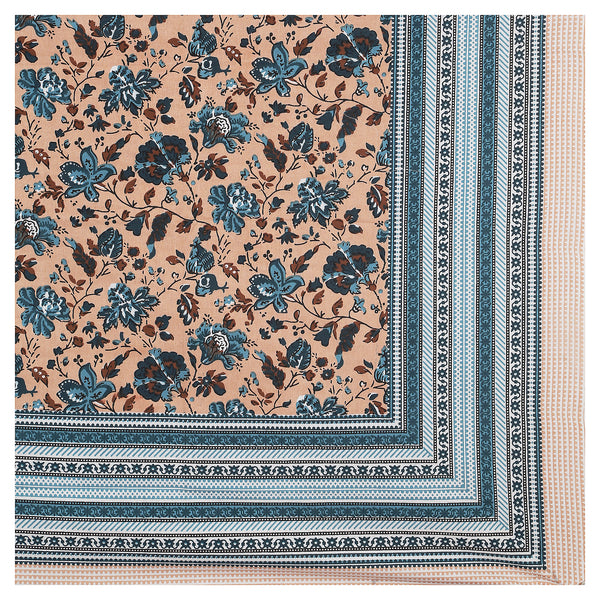 Sanganeri  Printed Bedsheet with pillow covers, likely made of cotton with two plow covers