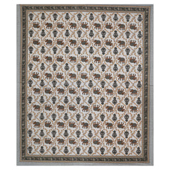 Sanganeri  Printed Bedsheet with pillow covers with two plow covers.