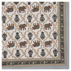 Sanganeri  Printed Bedsheet with pillow covers with two plow covers.