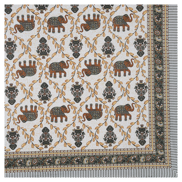 Sanganeri  Printed Bedsheet with pillow covers with two plow covers.