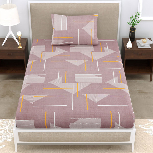 SuperSoft Merino Floral Bedsheet For Singe Bed Size With 1 Pillow Cover | 60 