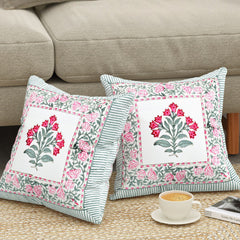 Canvas Blossom Cushion Covers - Premium Printed Designs for Elegant Home Decor