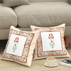 Canvas Blossom Cushion Covers - Premium Printed Designs for Elegant Home Decor
