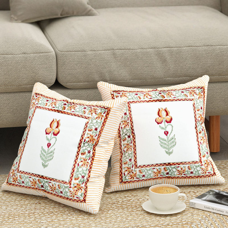 Canvas Blossom Cushion Covers - Premium Printed Designs for Elegant Home Decor