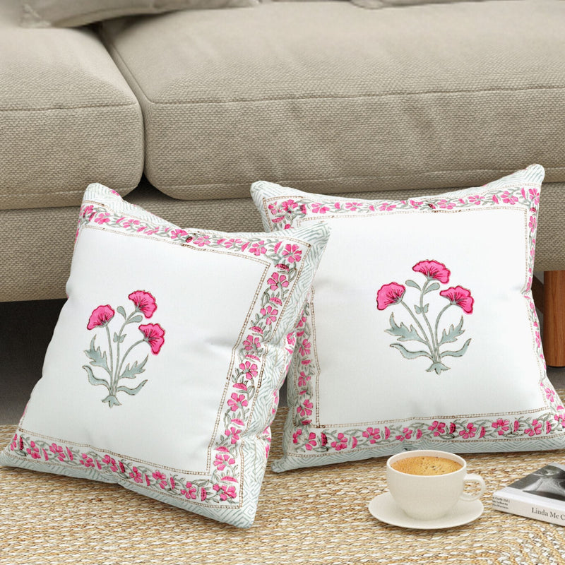 Canvas Blossom Cushion Covers - Premium Printed Designs for Elegant Home Decor