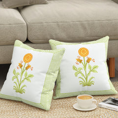 Canvas Blossom Cushion Covers - Premium Printed Designs for Elegant Home Decor