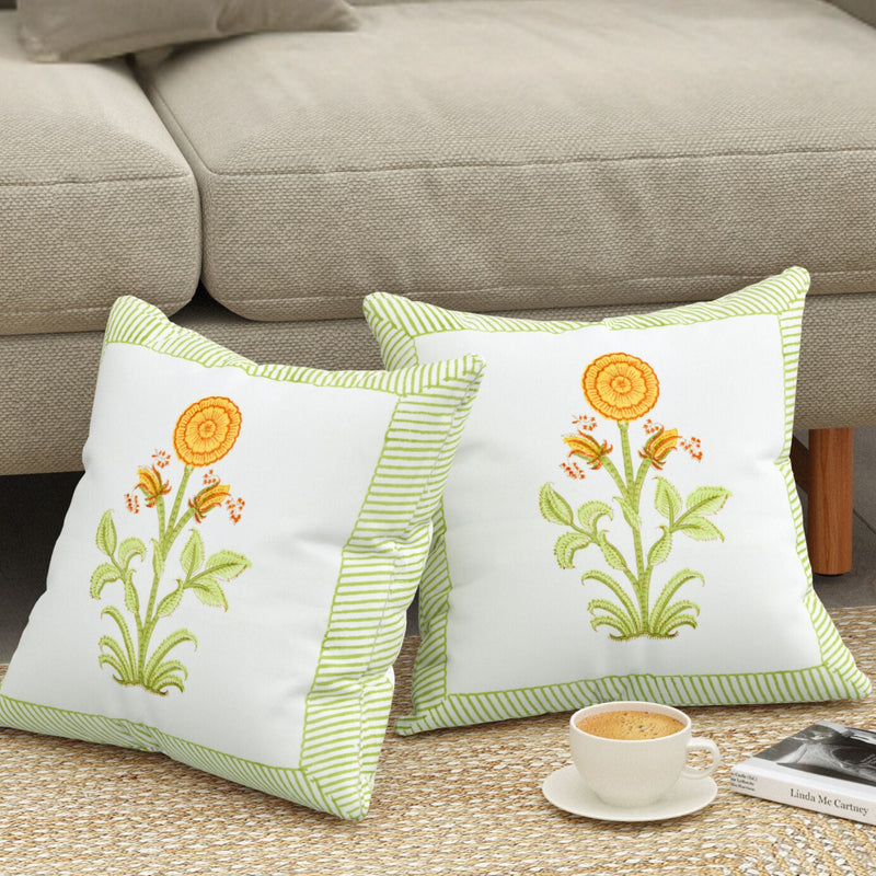 Canvas Blossom Cushion Covers - Premium Printed Designs for Elegant Home Decor
