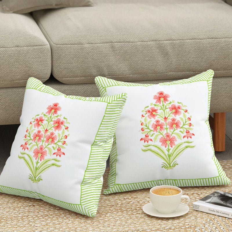 Canvas Blossom Cushion Covers - Premium Printed Designs for Elegant Home Decor
