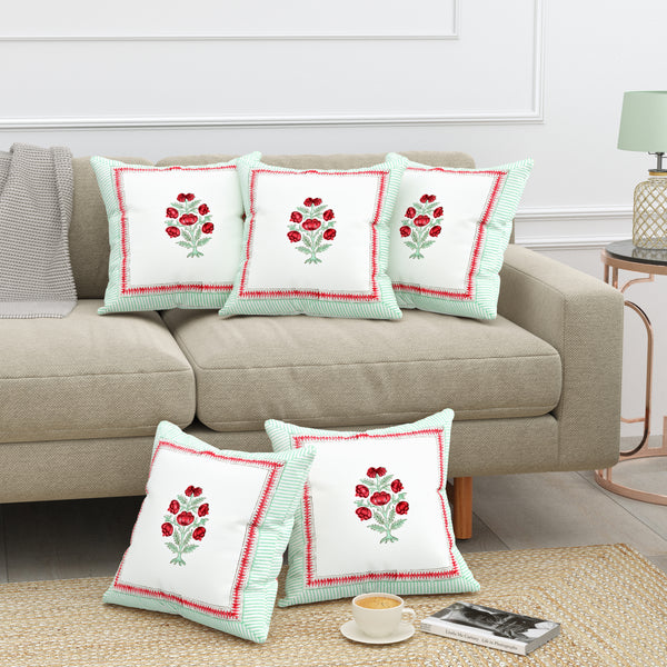 Canvas Blossom Cushion Covers - Premium Printed Designs for Elegant Home Decor