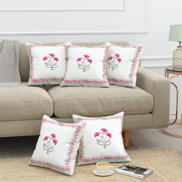 Canvas Blossom Cushion Covers - Premium Printed Designs for Elegant Home Decor