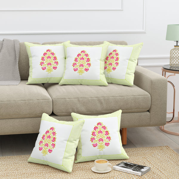 Canvas Blossom Cushion Covers - Premium Printed Designs for Elegant Home Decor
