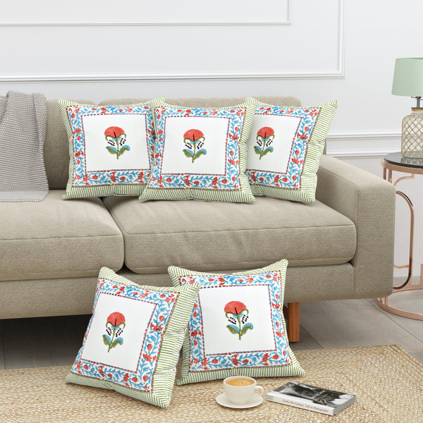 Canvas Blossom Cushion Covers - Premium Printed Designs for Elegant Home Decor