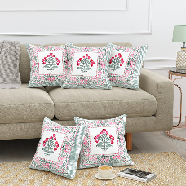 Canvas Blossom Cushion Covers - Premium Printed Designs for Elegant Home Decor