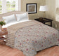 EasyGoods® Premium Pure Cotton Jaipuri Dohar - 84 x 88 inch (Floral Cream)
