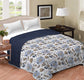 EasyGoods® Premium Pure Cotton Jaipuri Dohar - 84 x 88 inch (Floral Blue)