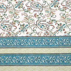 Jaipuri Floral Print Bedsheet With Two Pillow Covers.