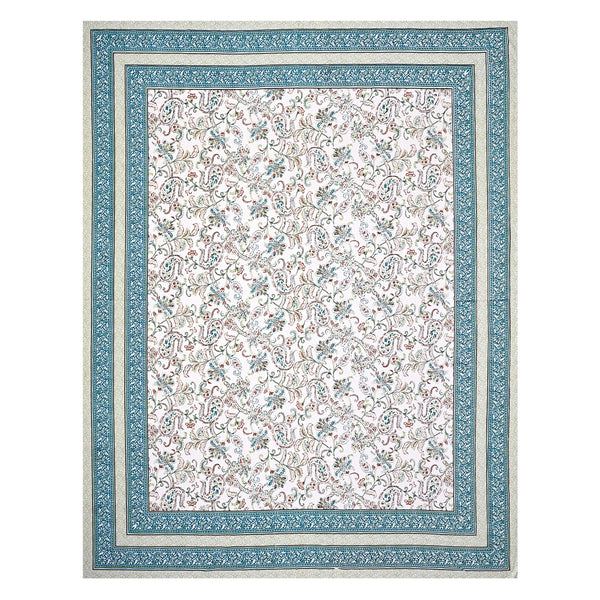 Jaipuri Floral Print Bedsheet With Two Pillow Covers.