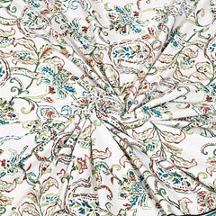 Jaipuri Floral Print Bedsheet With Two Pillow Covers.