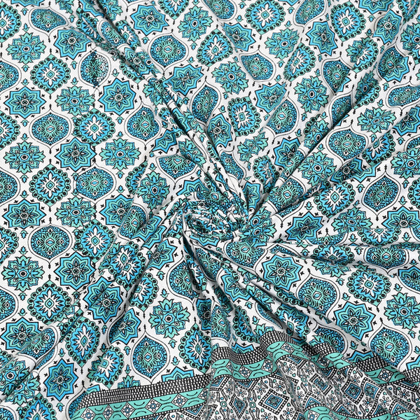Ethnicjaipuri PURE COMFORT 100% Cotton Rajasthani Bedsheet with 2 Pillow Covers