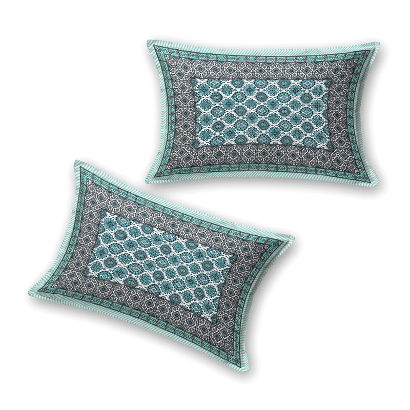 Ethnicjaipuri PURE COMFORT 100% Cotton Rajasthani Bedsheet with 2 Pillow Covers
