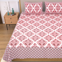 VIRAT DESIGN  Printed Cotton Bedsheet With 2 Pillow Cover