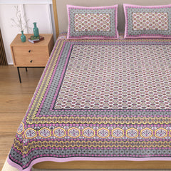 Ethnicjaipuri Pure Comfort Cotton  Bedsheet with 2 Pillow Covers