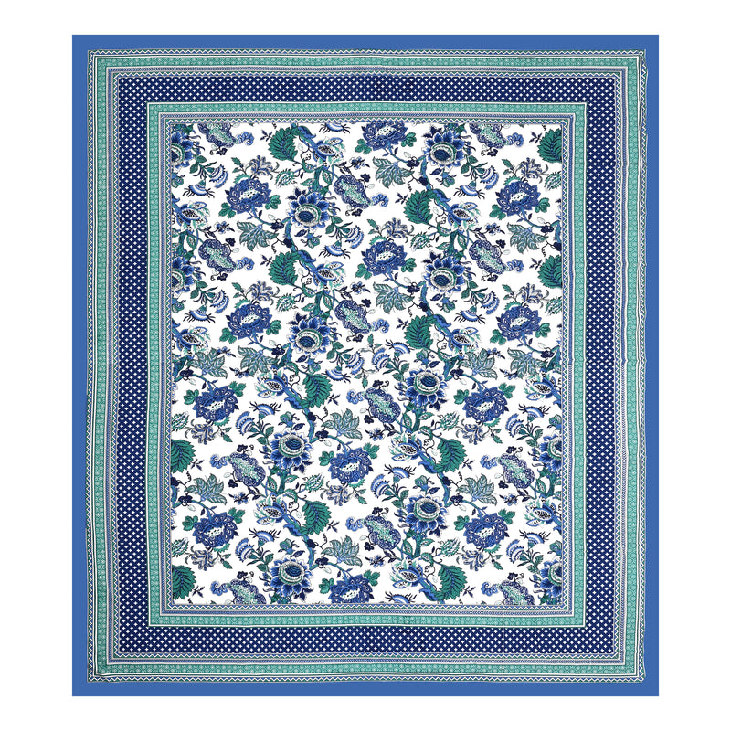 Ethnicjaipuri Dreamy Azure Bedsheet