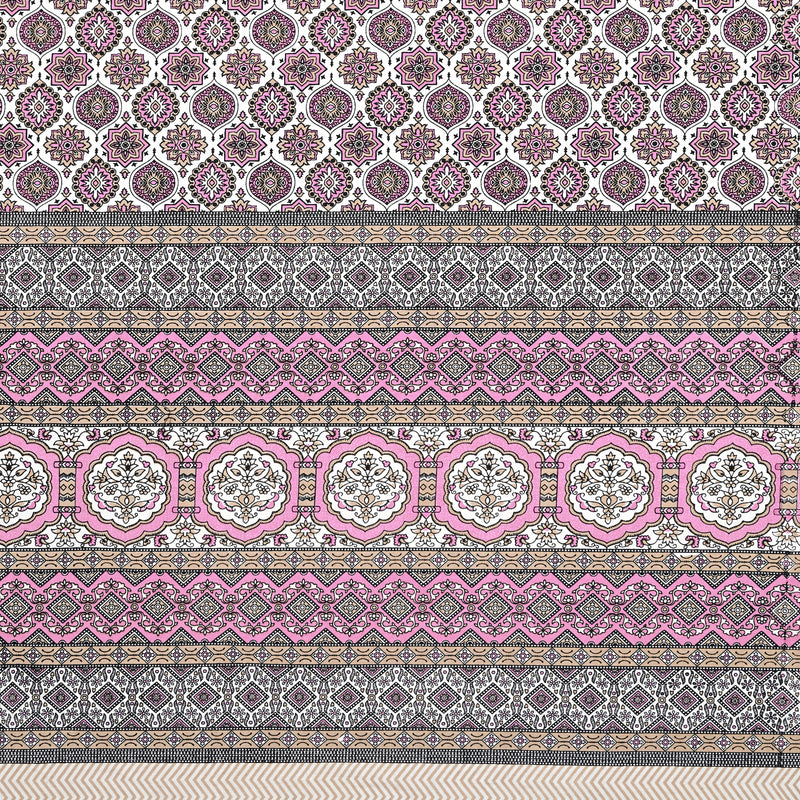Ethnicjaipuri Pure Cotton CLOTHOLOGY Skin Friendly  Floral bedsheet With 2 Plow