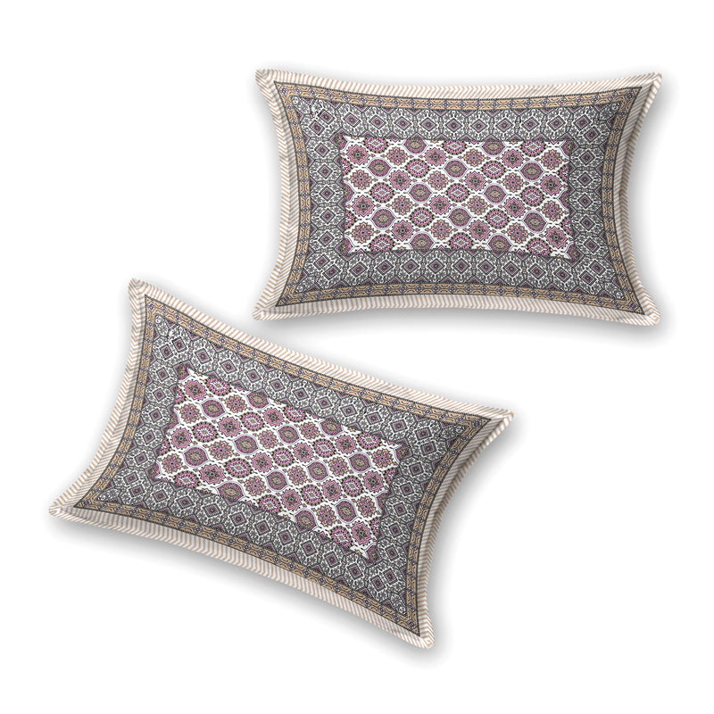 Ethnicjaipuri Pure Comfort Cotton  Bedsheet with 2 Pillow Covers