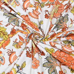 Ethnic Jaipuri Floral 120 TC Cotton Bedsheet with 2 Pillow Covers