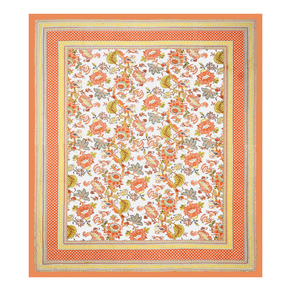Ethnic Jaipuri Floral 120 TC Cotton Bedsheet with 2 Pillow Covers