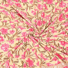 Ethnicjaipuri TOORVI TEXTILE Pure Cotton Flate  Bedsheet with 2 Pillow Covers