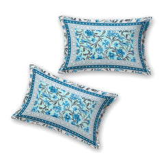 Ethnicjaipuri PURE COMFORT 100% Cotton Jaipuri Block Print Super Badsheet With 2 Plow Covers