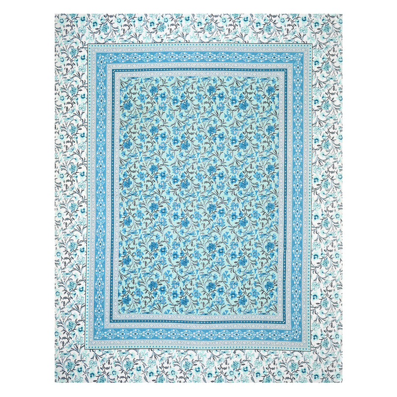 Ethnicjaipuri PURE COMFORT 100% Cotton Jaipuri Block Print Super Badsheet With 2 Plow Covers