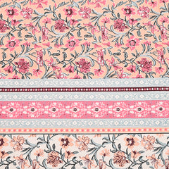Ethnicjaipuri Print Cotton Flower n Bedsheet With  Plow  Cover