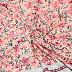 Ethnicjaipuri Print Cotton Flower n Bedsheet With  Plow  Cover